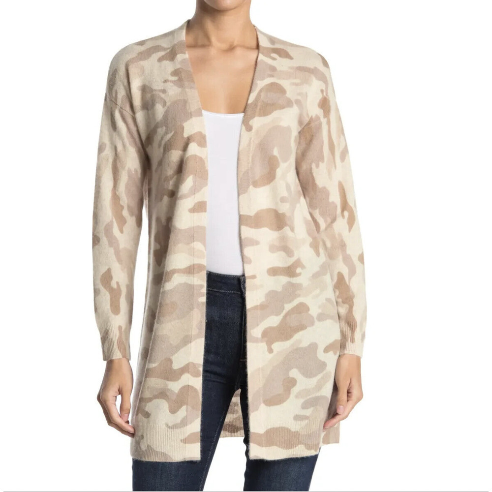 Magaschoni Neutral Camo Cashmere Cardigan